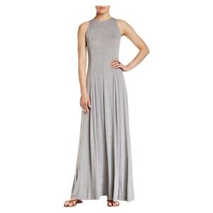 BCBGeneration Heather Grey Jersey Maxi Dress, Small